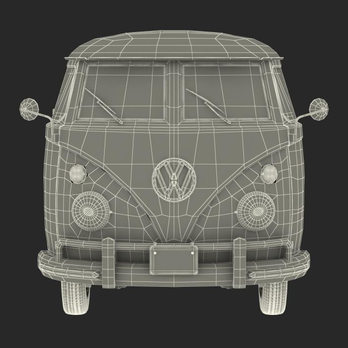 Volkswagen Type 2 Panel Van Simple Interior Red 3D