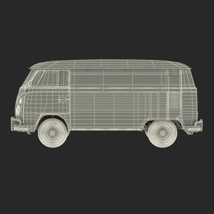 Volkswagen Type 2 Panel Van Simple Interior Red 3D