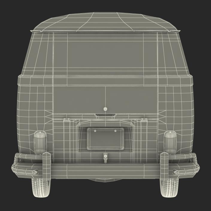 Volkswagen Type 2 Panel Van Simple Interior Red 3D