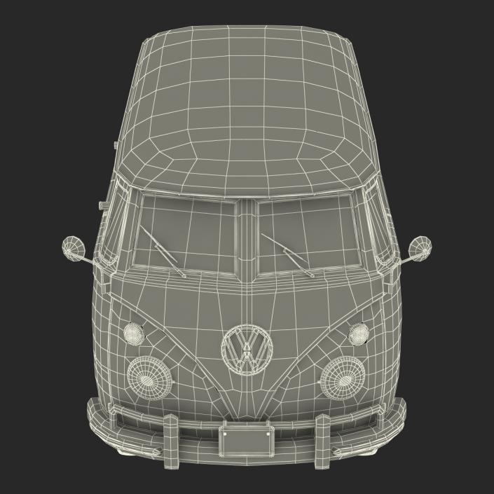 Volkswagen Type 2 Panel Van Simple Interior Red 3D