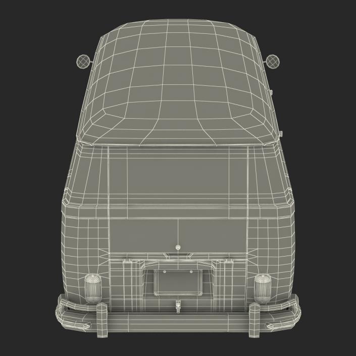 Volkswagen Type 2 Panel Van Simple Interior Red 3D