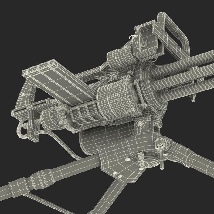 3D model Minigun Tripod Mount