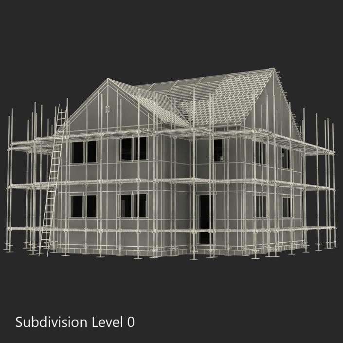 3D Private House Construction 2 model