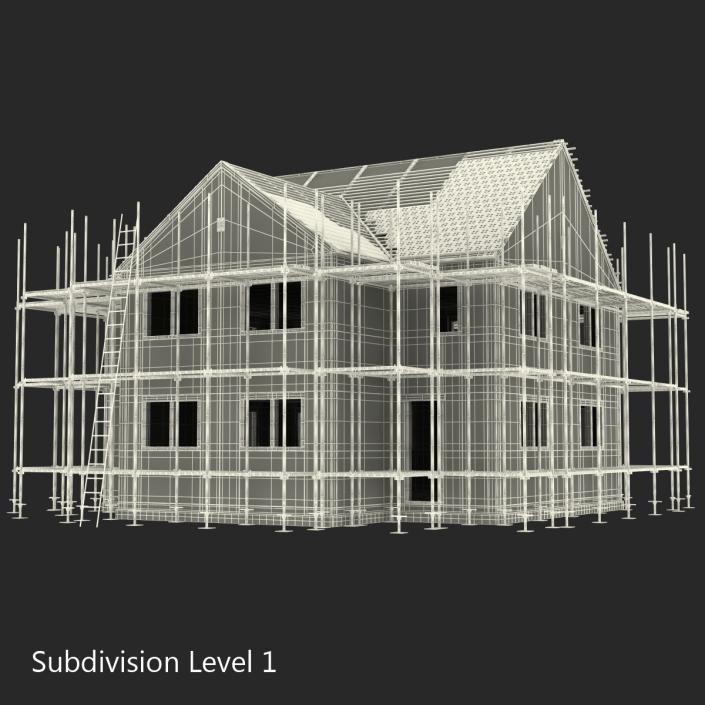 3D Private House Construction 2 model