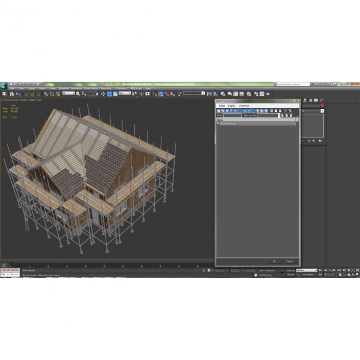 3D Private House Construction 2 model