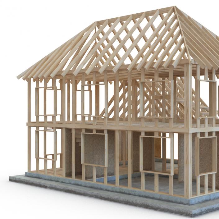 3D Private House Construction 6 model