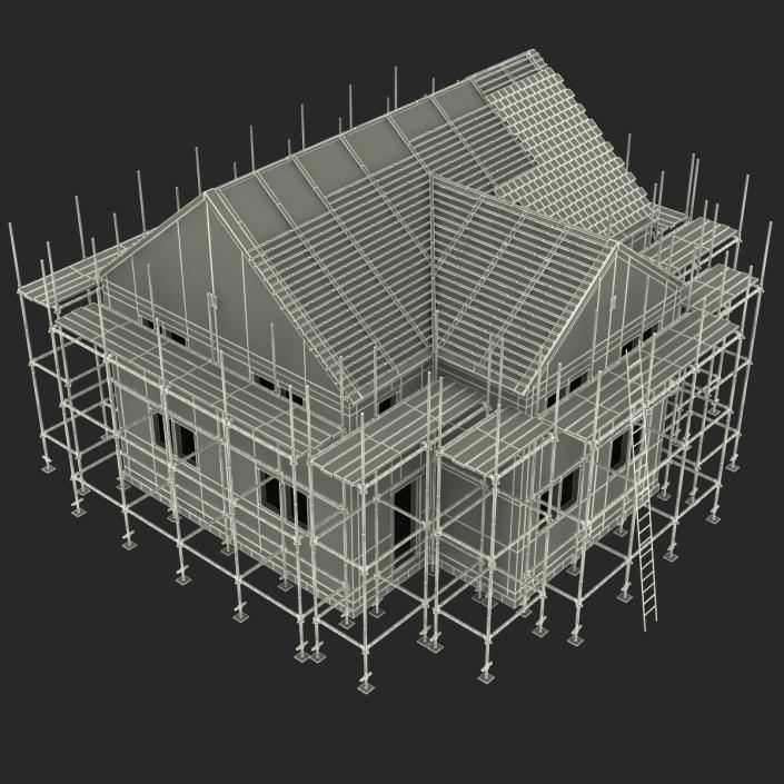 3D Private House Construction 2 model