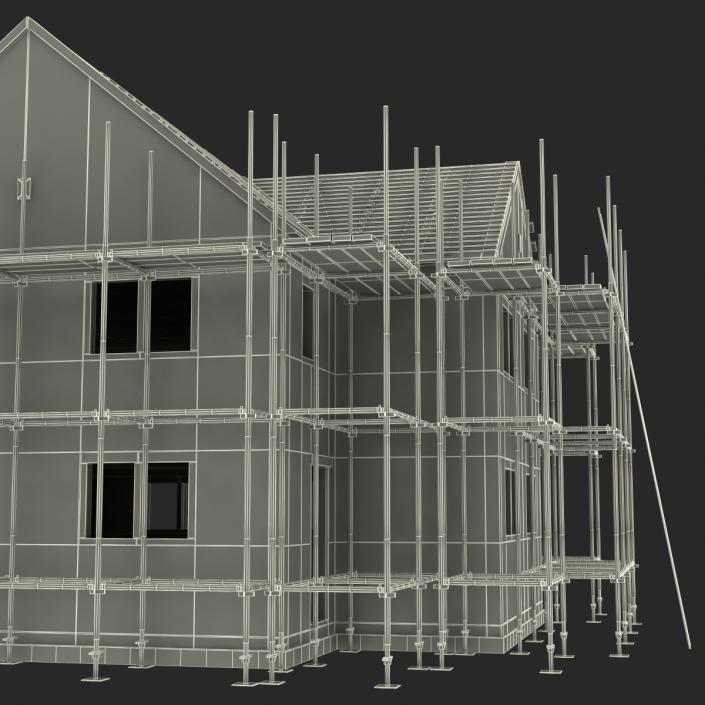 3D Private House Construction 2 model