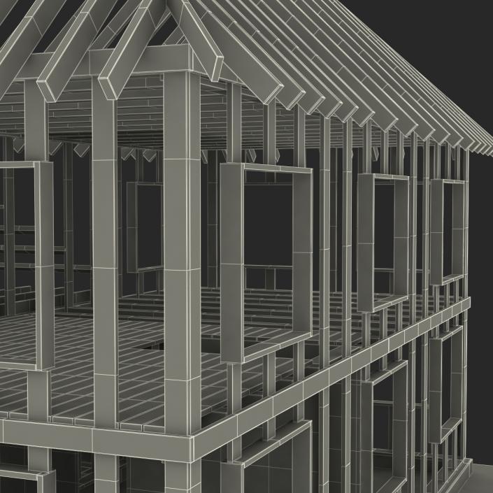 3D Private House Construction 6 model