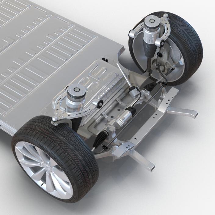 3D Tesla Model S Chassis 2 model