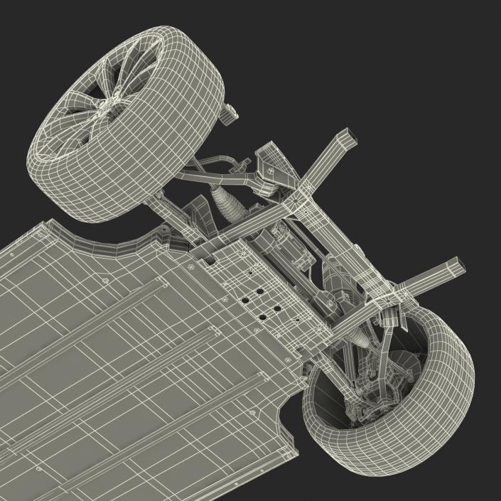 3D Tesla Model S Chassis 2 model