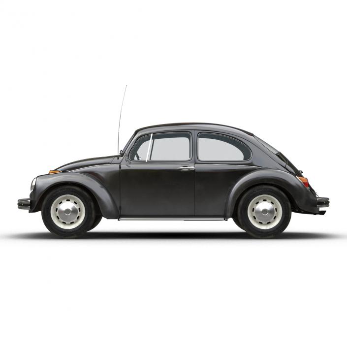 3D model Volkswagen Beetle 1966 Rigged Black