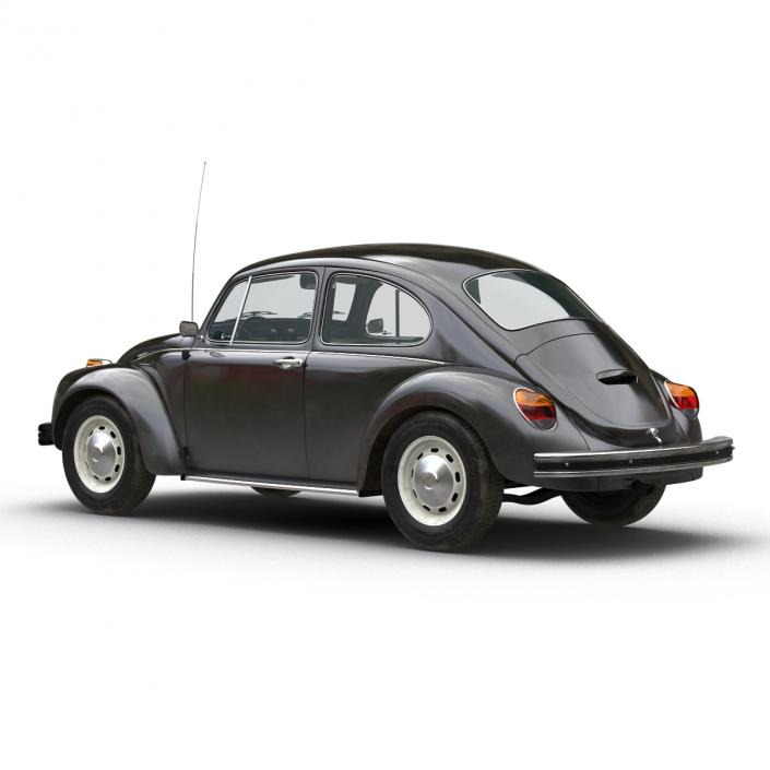 3D Volkswagen Beetle 1966 Black model