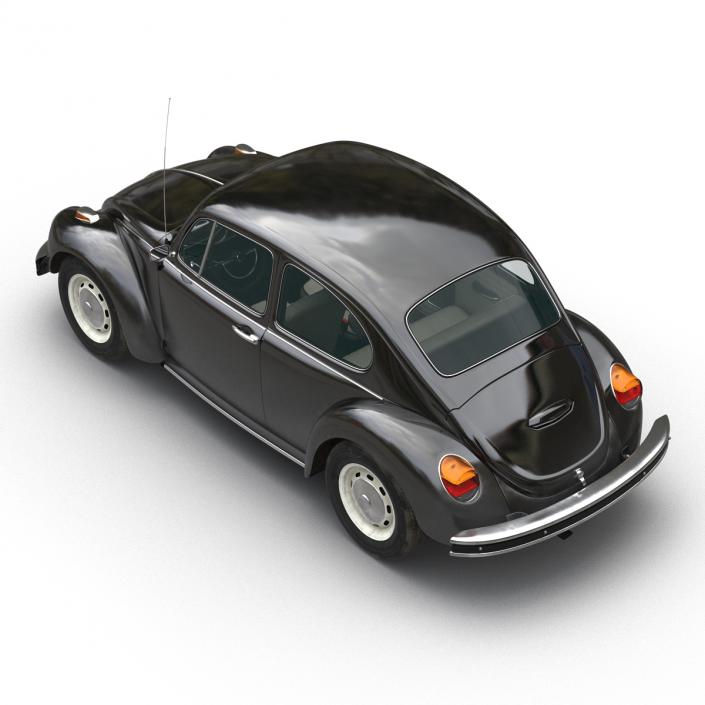 3D Volkswagen Beetle 1966 Black model