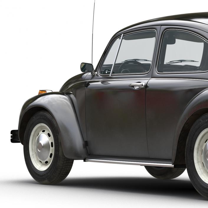 3D Volkswagen Beetle 1966 Black model