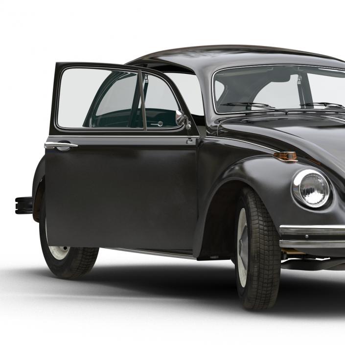 3D Volkswagen Beetle 1966 Black model