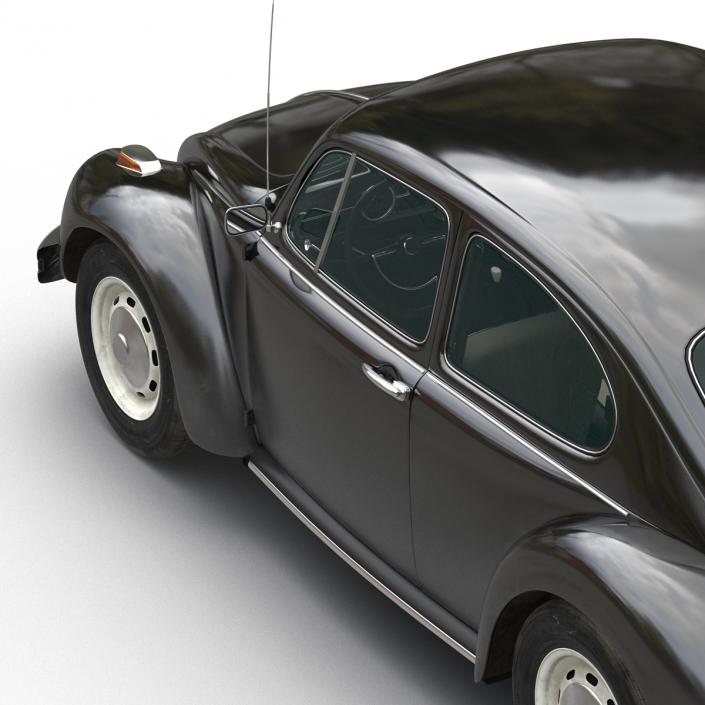 3D Volkswagen Beetle 1966 Black model