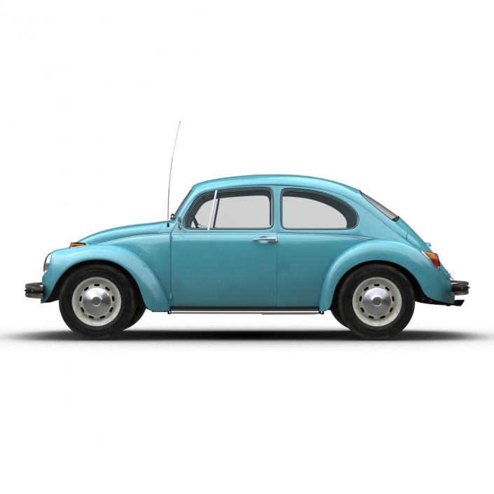 Volkswagen Beetle 1966 Blue 3D