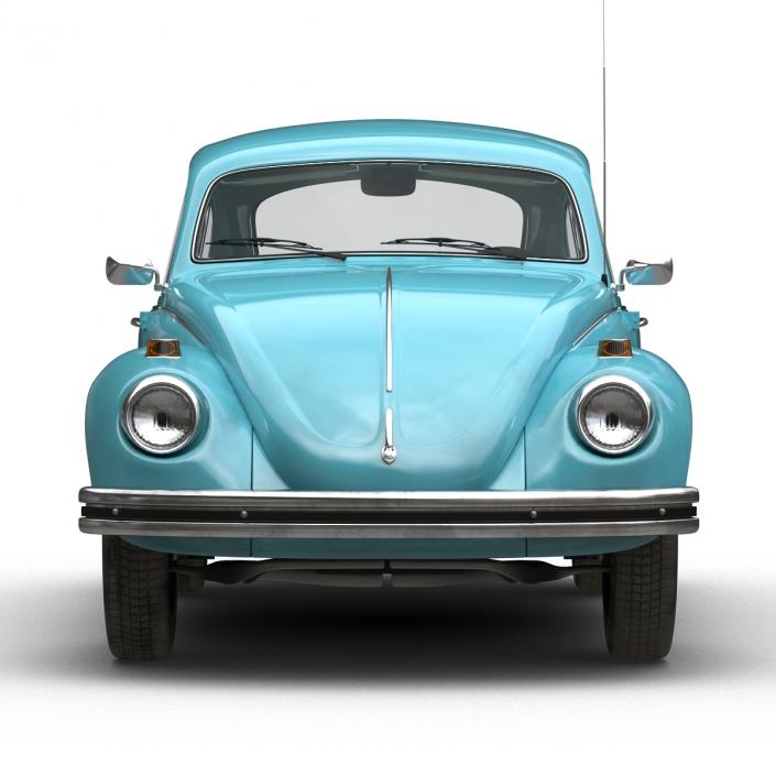 Volkswagen Beetle 1966 Blue 3D