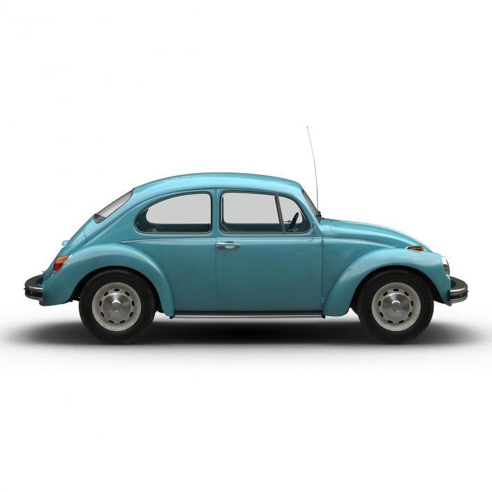 Volkswagen Beetle 1966 Blue 3D