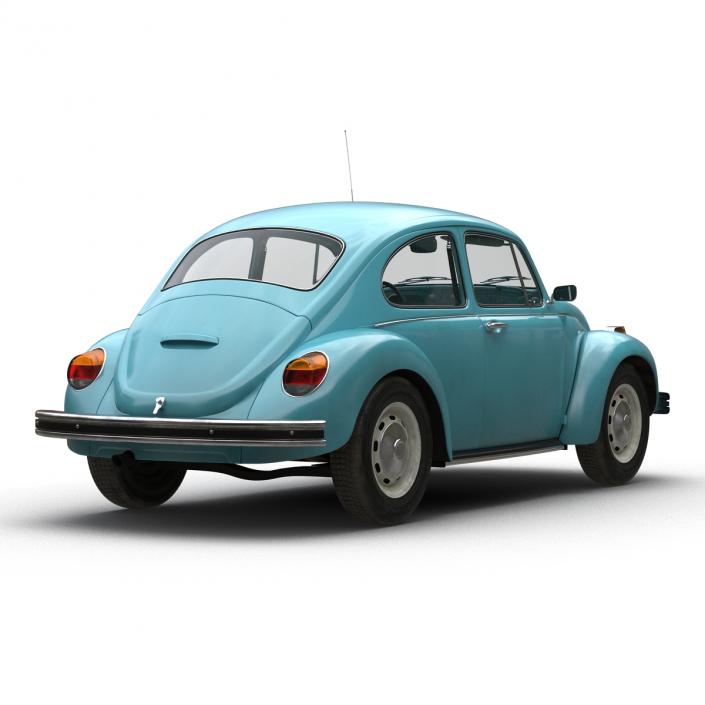 Volkswagen Beetle 1966 Blue 3D