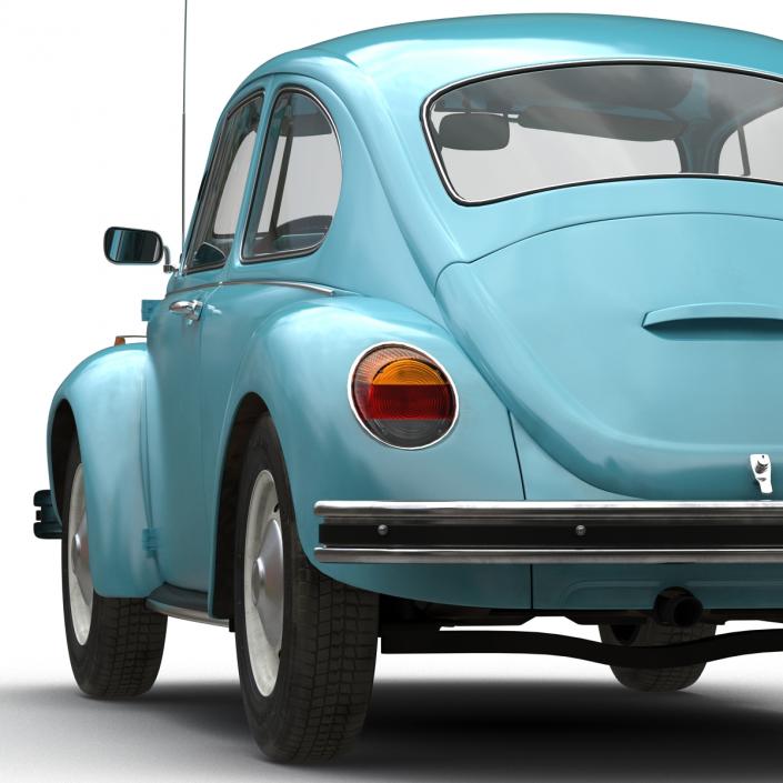 Volkswagen Beetle 1966 Blue 3D