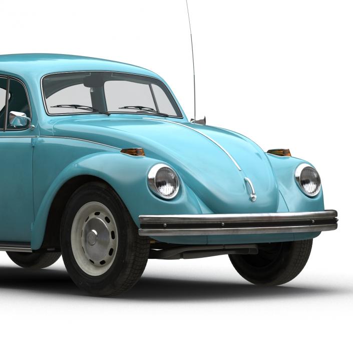 Volkswagen Beetle 1966 Blue 3D