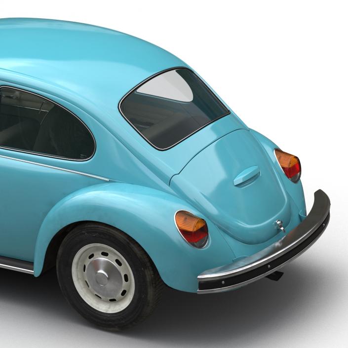 Volkswagen Beetle 1966 Blue 3D