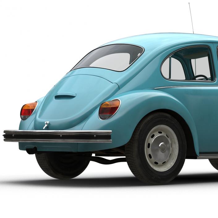 Volkswagen Beetle 1966 Blue 3D