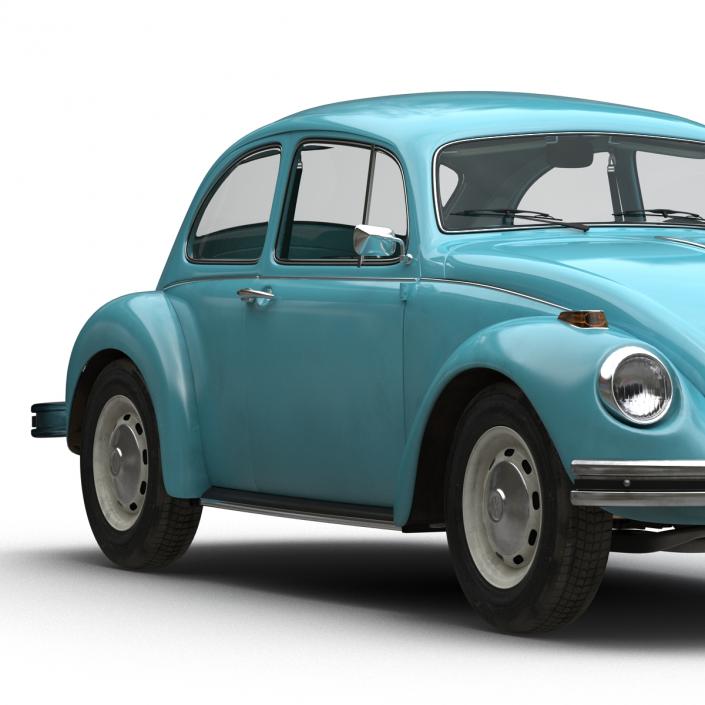 Volkswagen Beetle 1966 Blue 3D