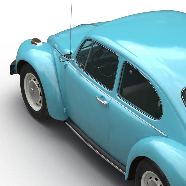 Volkswagen Beetle 1966 Blue 3D