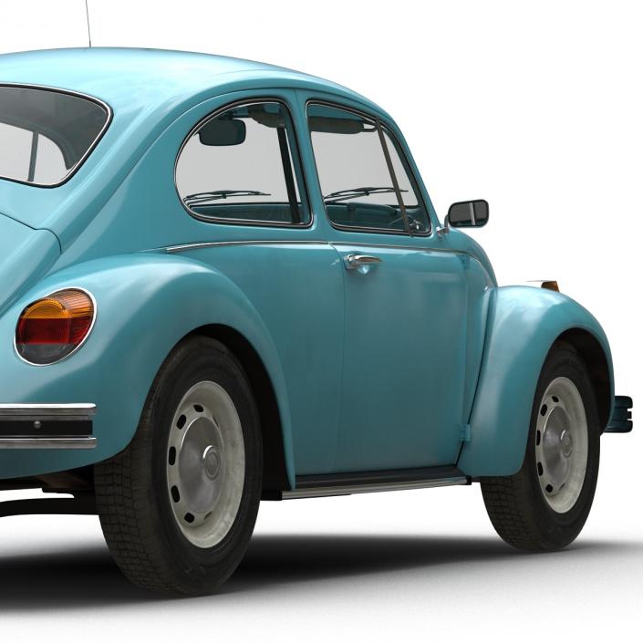 Volkswagen Beetle 1966 Blue 3D