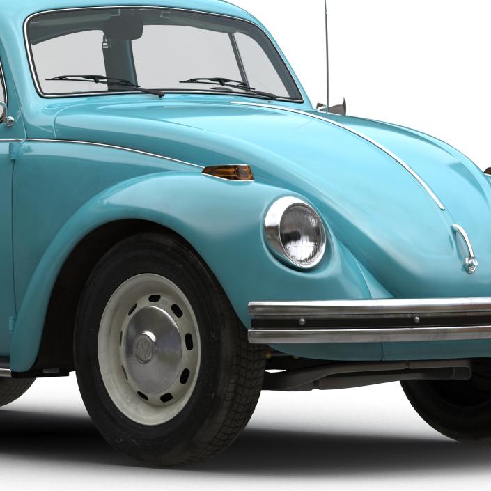 Volkswagen Beetle 1966 Blue 3D