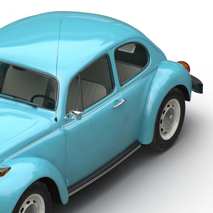 Volkswagen Beetle 1966 Blue 3D