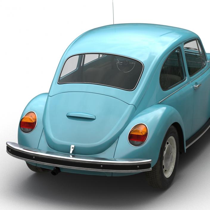 Volkswagen Beetle 1966 Blue 3D