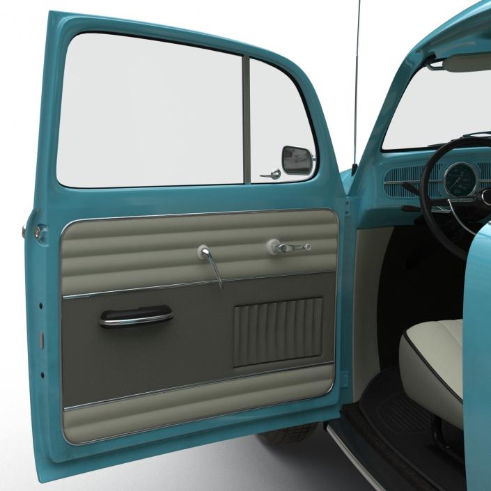 Volkswagen Beetle 1966 Blue 3D