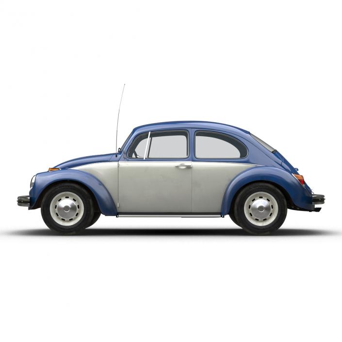 Volkswagen Beetle 1966 Blue 2 3D model