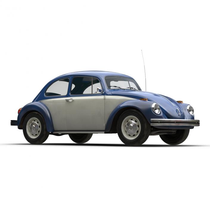 Volkswagen Beetle 1966 Blue 2 3D model