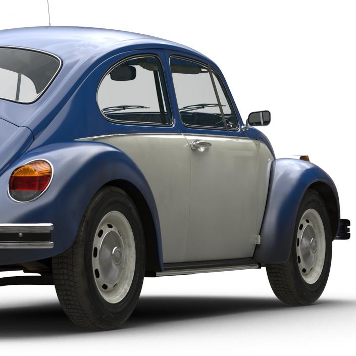 Volkswagen Beetle 1966 Blue 2 3D model