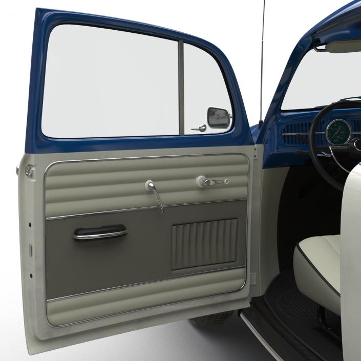 Volkswagen Beetle 1966 Blue 2 3D model