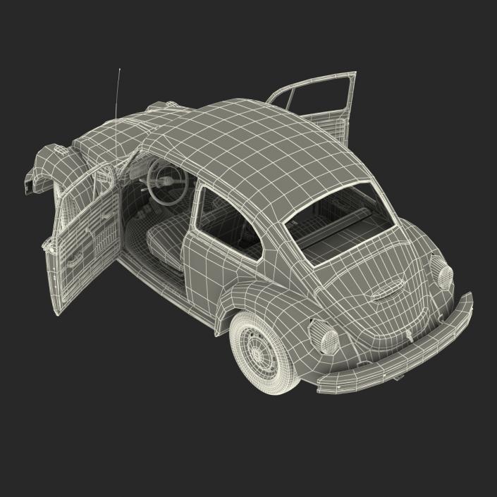 Volkswagen Beetle 1966 Blue 2 3D model