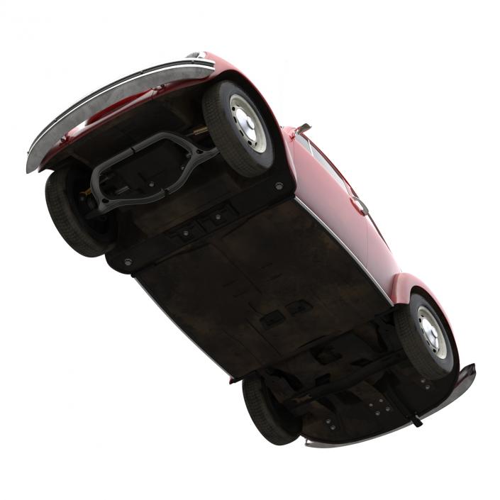 3D Volkswagen Beetle 1966 Rigged Red model