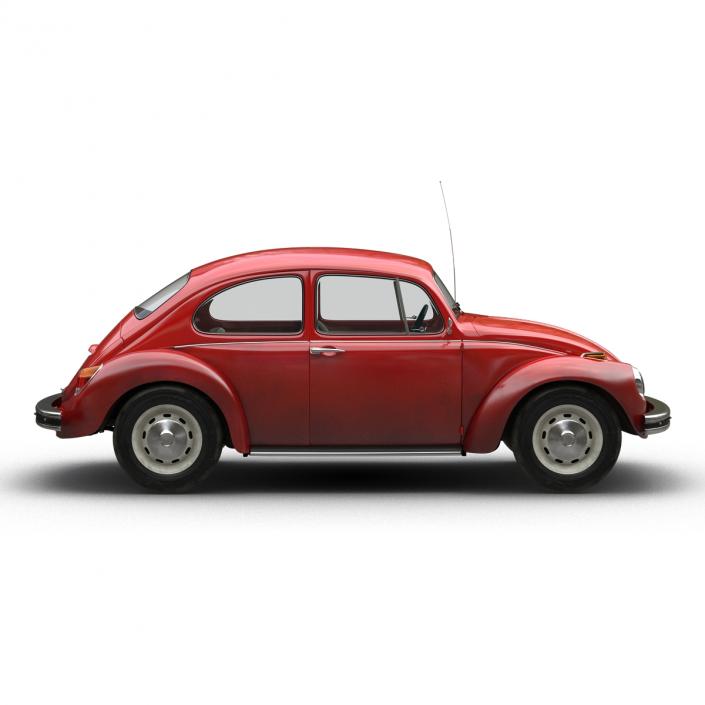 3D Volkswagen Beetle 1966 Red