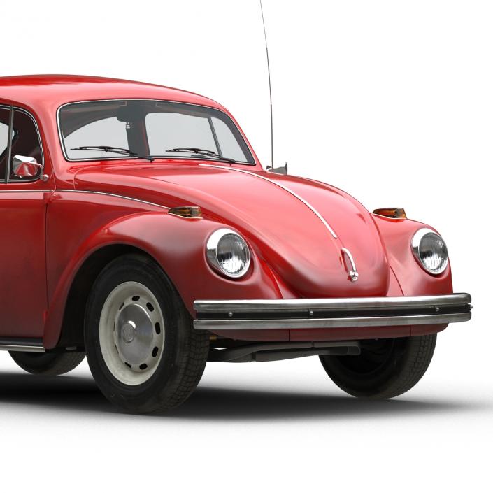 3D Volkswagen Beetle 1966 Red