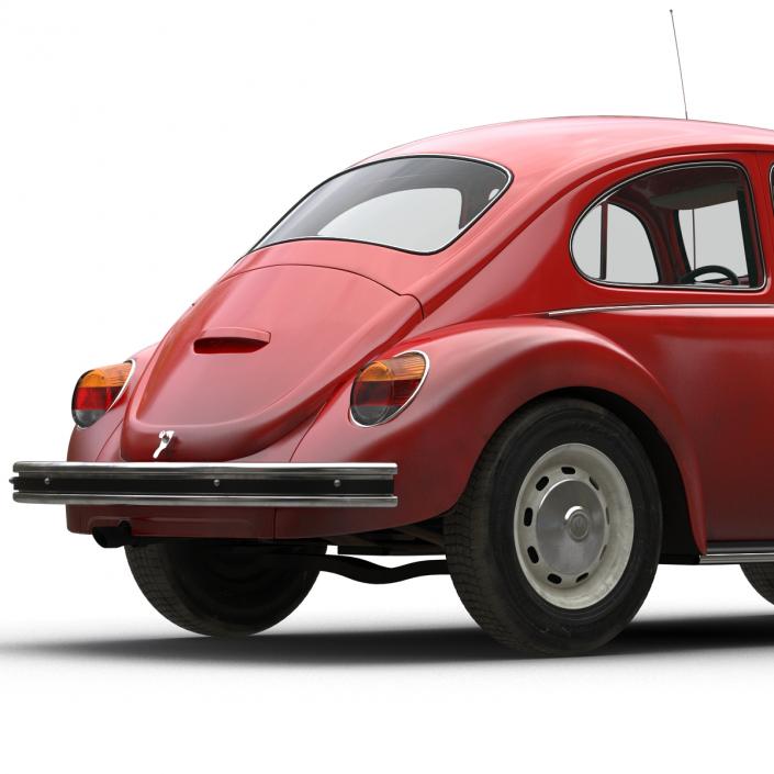 3D Volkswagen Beetle 1966 Red