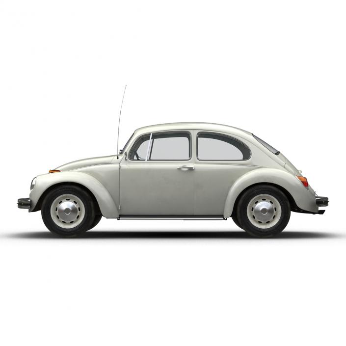 3D model Volkswagen Beetle 1966 Rigged White