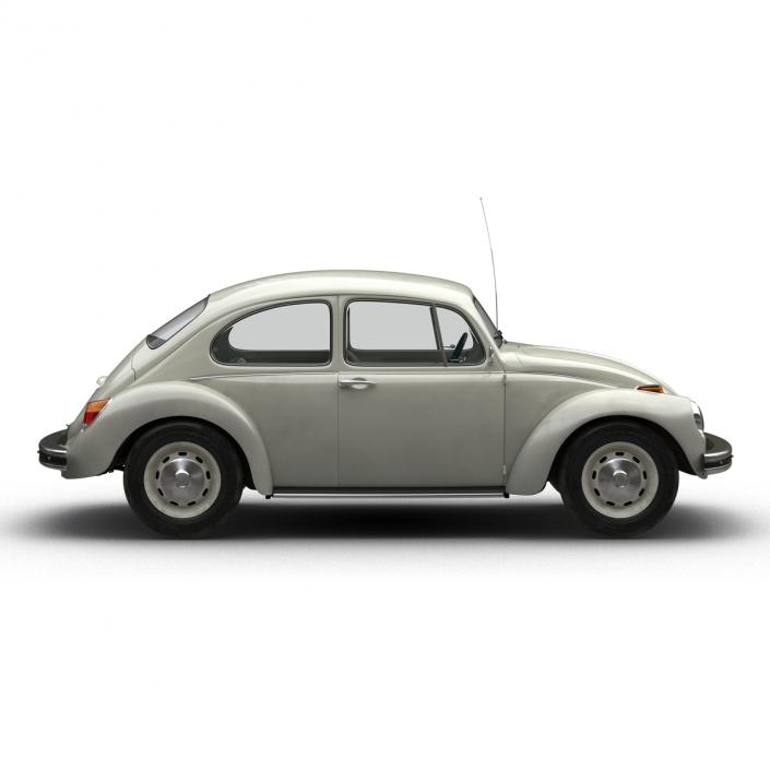 3D model Volkswagen Beetle 1966 Rigged White