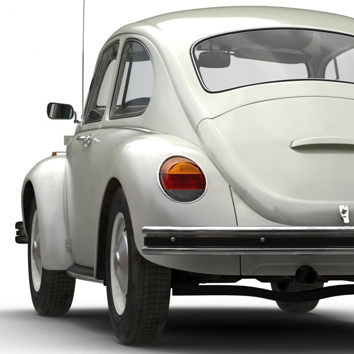 3D model Volkswagen Beetle 1966 Rigged White