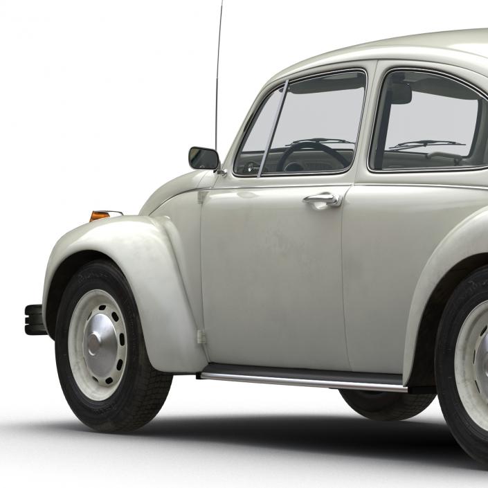 3D model Volkswagen Beetle 1966 Rigged White