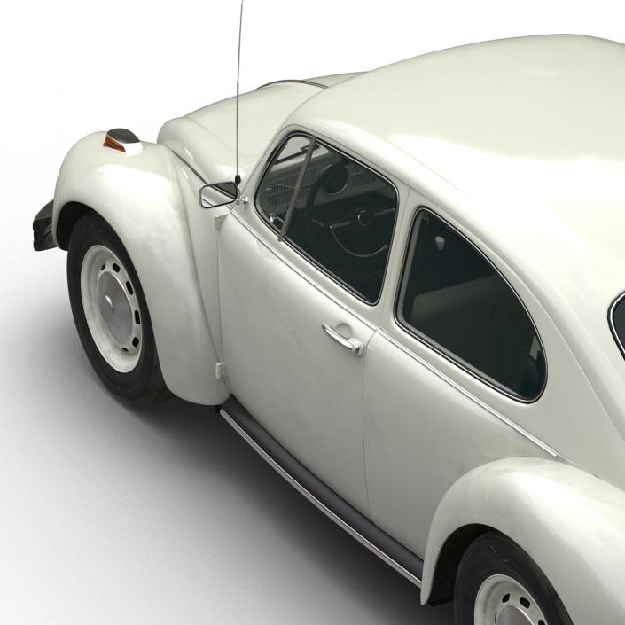 3D model Volkswagen Beetle 1966 Rigged White